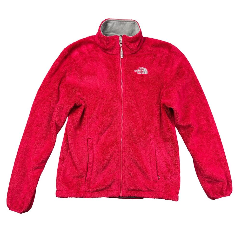 The North Face Jacket Women's Small Red Full Zip Fleece Long Sleeve Warm Hiking